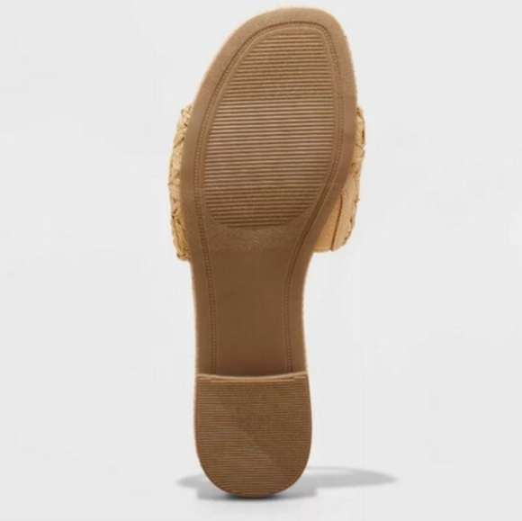 A New Day Arielle Raffia Woven Tan Sandals - Picture 3 of 6